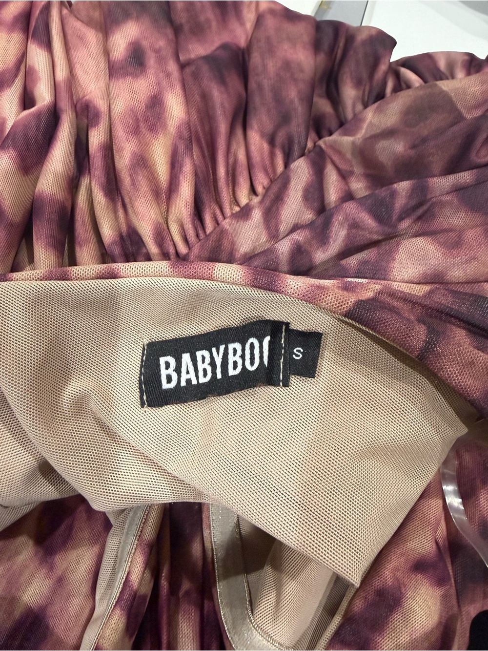 Plunging Halter Maxi Dress in Mauve Animal Print BabyBoo - Picture 4 of 5